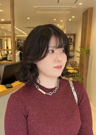 ミディアム パーマ/名古屋パーマ / コデラ ナナホのヘアスタイル