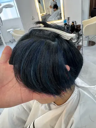 カラー メンズ R/🤎 パーマ＆ブリーチ🔥のヘアスタイル