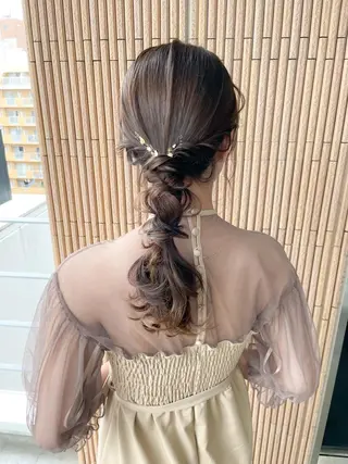 ロング カラー ヘアアレンジ autre所属・大久保 ひでなりのヘアスタイル