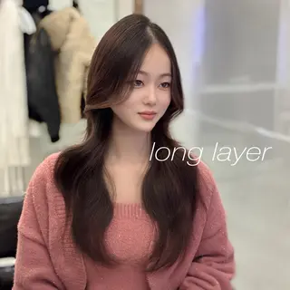 ロング LOMKH所属・レイヤー/エクステ /縮毛矯正/タツヤのヘアスタイル