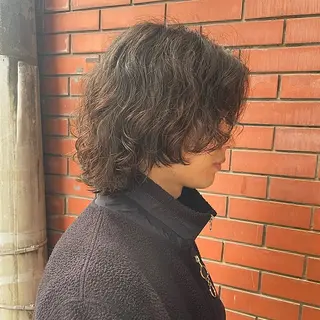 ミディアム パーマ メンズ 【柏メンズパーマ職人 】店長　KAZUMAのヘアスタイル