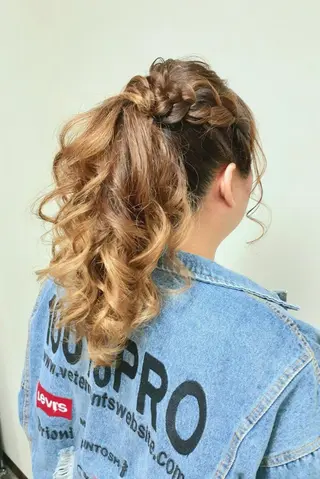 ロング ヘアアレンジ Hair&Make  Delight*のヘアスタイル