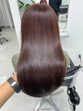 ロング カラー ブリーチなしWカラー /艶カラー✨のヘアスタイル