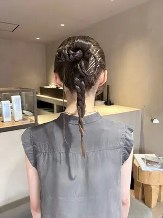 ヘアアレンジ ボブ/タイトアレンジ 個性派結婚式アレンジのヘアスタイル