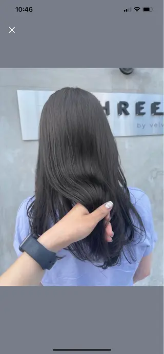 セミロング カラー miyu🎀まつ毛 透明感カラーのヘアスタイル