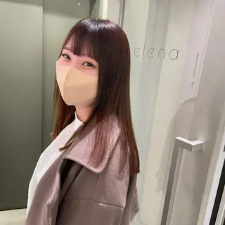 セミロング カラー 濱本 新奈 / 髪質改善パーマのヘアスタイル