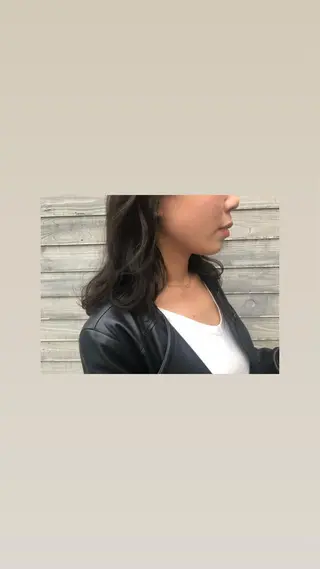 ロング カラー パーマ ヘアアレンジ 藤井 菜緒のヘアスタイル