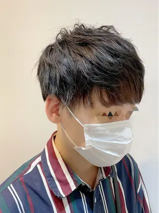 ショート カラー パーマ メンズ ♡オシャ髪♡AI ✂️newi町田のヘアスタイル