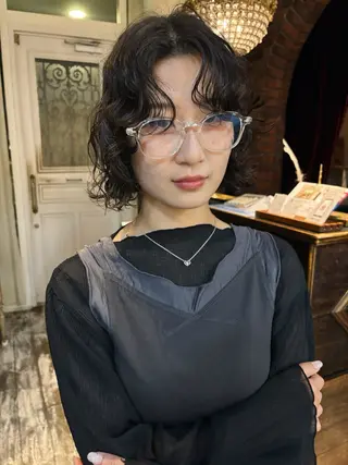 ミディアム パーマ ＆style所属・rikuto カット/パーマのヘアスタイル