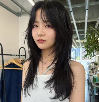ロング レイヤーカット カシマハヤトのヘアスタイル