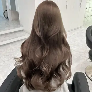 ロング カラー ヘアアレンジ 🤎大人かわいい🤎 韓国レイヤー🤎力丸のヘアスタイル