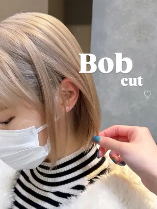 ショート 表参道パツッとボブ 美容師♡ゆいかのヘアスタイル