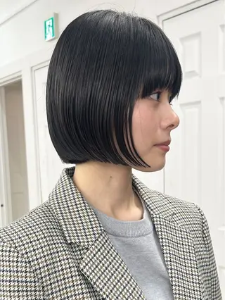 ミディアム カラー レイヤーボブ/ 艶カラー/サナ🌼のヘアスタイル