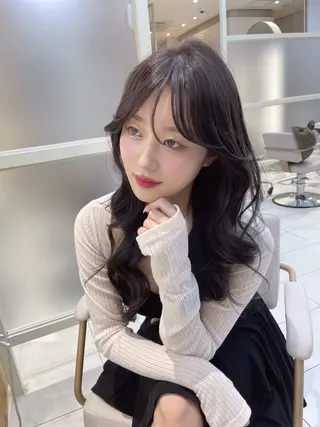 ロング 顔周り/透明感カラー /韓国ヘア/TAKUのヘアスタイル