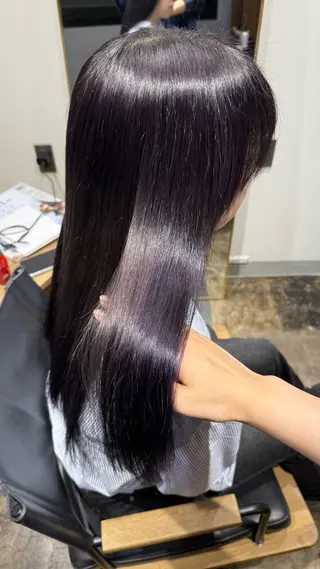 ロング カラー 透明感カラー/パーマ 🌀アオノアユミのヘアスタイル