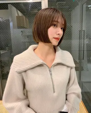 ショート カラー 🎀優姫 🎀 韓国レイヤーのヘアスタイル