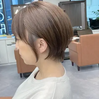 ショート 縮毛矯正・暗髪 ・ショート　橋本🐶のヘアスタイル