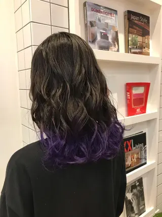 セミロング カラー 髙橋 かすみのヘアスタイル