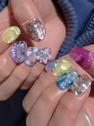 ネイル 3dパーツ/流行り 👧shushu❤️のネイルデザイン