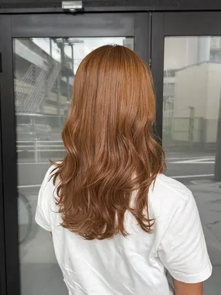 セミロング カラー 透明感カラー/パーマ 🌀アオノアユミのヘアスタイル