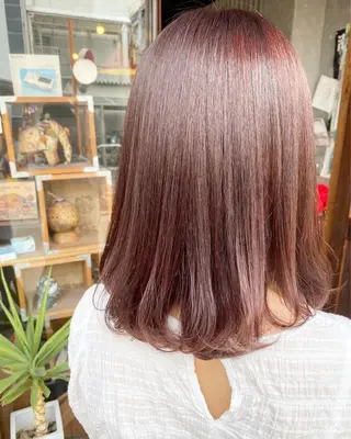 ミディアム カラー 玉木 育実のヘアスタイル