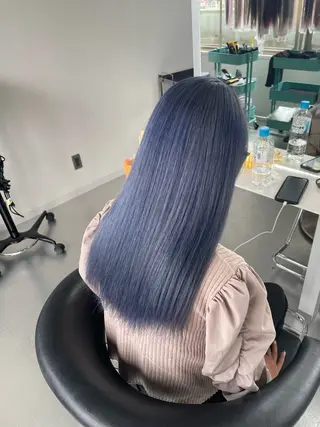 セミロング カラー 野崎 孝章のヘアスタイル