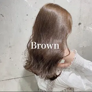 セミロング カラー ヘアアレンジ メンズ キッズ 💎髪質改善縮毛矯正 SHU💎のヘアスタイル