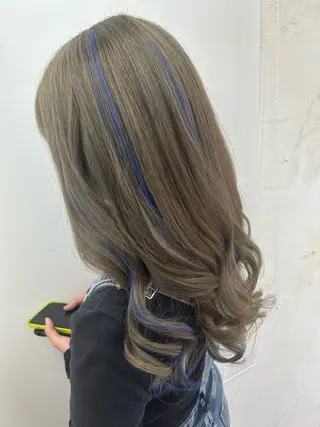 ロング カラー ヘアアレンジ alpha. カラーエクステ下妻のヘアスタイル