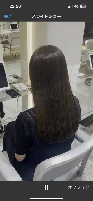 カラー Yumeno☘️ /韓国/ワンカラーのヘアスタイル