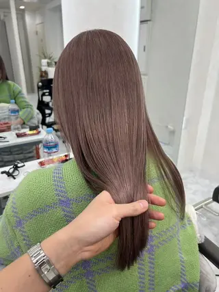 ロング カラー 髪質改善ストレート髪 質改善カラー特化中崎のヘアスタイル