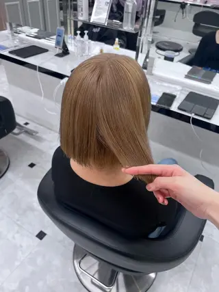 ミディアム カラー ヘアアレンジ 💕上野美容師☁ ブリーチ💖サワのヘアスタイル