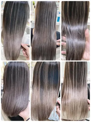 セミロング カラー 山崎俊輔/髪質改善 /バレイヤージュのヘアスタイル