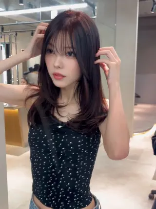ミディアム カラー パーマ 【美髪矯正) 吉村　清志のヘアスタイル