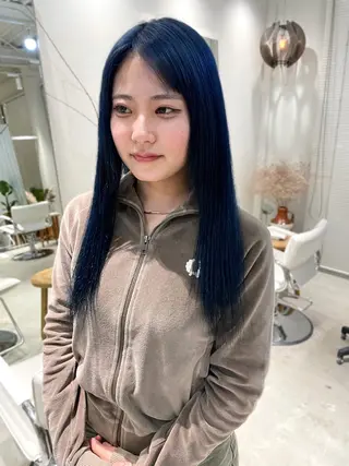 ロング カラー 林 千聖のヘアスタイル