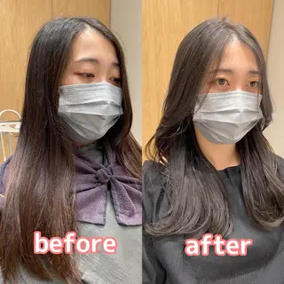 ロング カラー パーマ ヘアアレンジ 小野寺瑞希 /最小顔カットのヘアスタイル