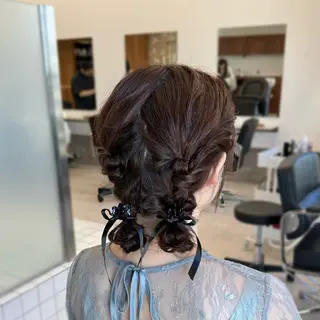 ロング カラー ヘアアレンジ 縮毛矯正+モテカラー 🎀✨mihoのヘアスタイル