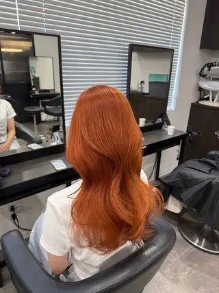 ロング カラー ヘアアレンジ 💗暖色特化ピンク/ 赤髪💗HARUNAのヘアスタイル