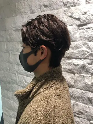 ショート カラー パーマ メンズ ✨髪質改善ストレート ×ミニボブ✨萩原 翼のヘアスタイル