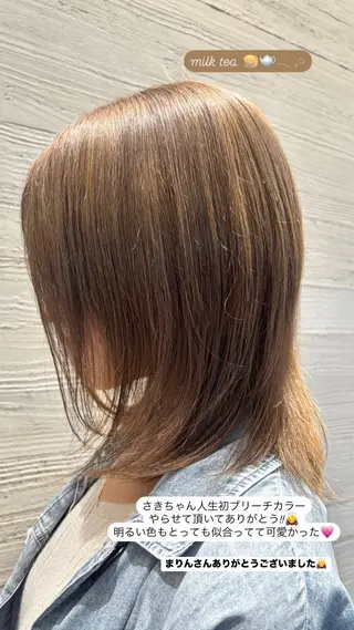 ミディアム カラー カマタ サユミ🪐のヘアスタイル