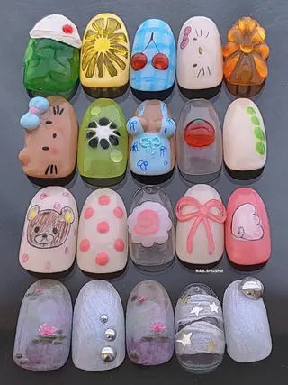 ネイル 3dパーツ/流行り 👧shushu❤️のネイルデザイン