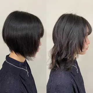 セミロング エクステ ハイトーン 💭黒崎ハルカのヘアスタイル
