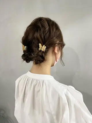 セミロング カラー パーマ ヘアアレンジ キッズ ネイル マツエク・マツパ アイブロウ #tag 稗田綾加のヘアスタイル