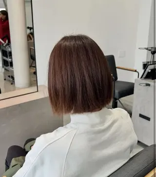 ショート カラー ボブ/縮毛矯正/ ブリーチ/岩永さみらのヘアスタイル