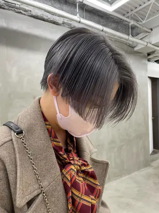 ショート カラー パーマ ヘアアレンジ メンズ ハイトーン/レイヤー 🌸さくらのヘアスタイル