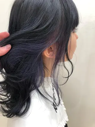 ミディアム カラー 艶カラー🌙縮毛矯正 /ボブ【Reina】のヘアスタイル