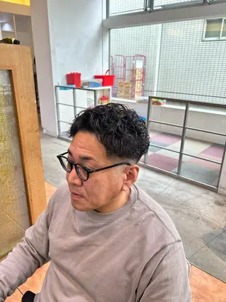 パーマ メンズ メンズパーマ/ ハイライト　Tumのヘアスタイル