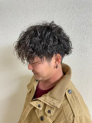 ミディアム パーマ メンズ 辻堂メンズ特化 YU-YAのヘアスタイル