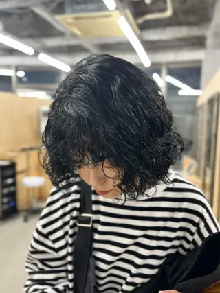 ミディアム パーマ ナカジマ ハルカのヘアスタイル