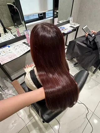 カラー 暖色ツヤカラー🩷 Mizuki🤍のヘアスタイル