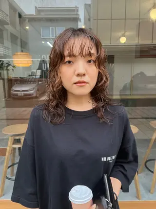 セミロング パーマ ボブ/レイヤー/ ショートcovo代表のヘアスタイル